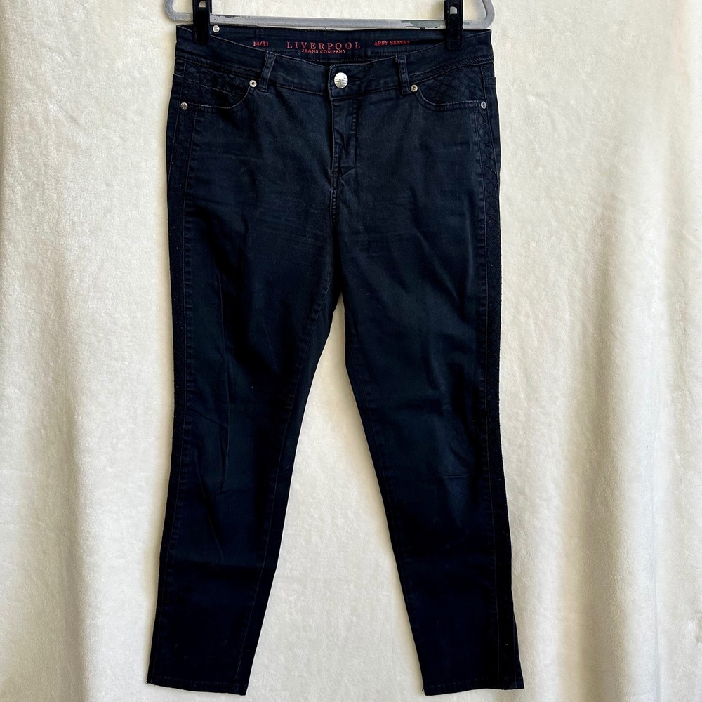 Liverpool Jeans Company Abby Skinny Black Jeans Size 14/31